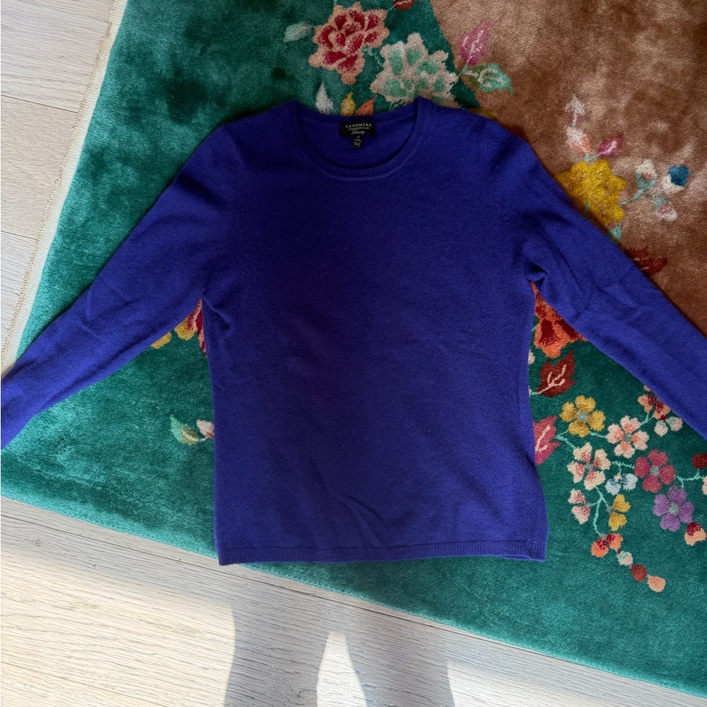 Cashmere Charter Club Rich Purple Crew Neck Sweater